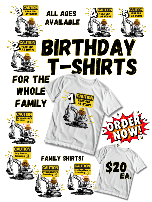 Little Dirt Boss birthday t-shirt design